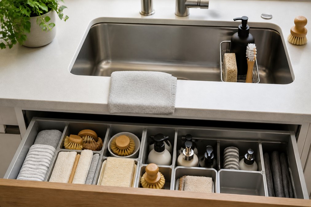 How to Organize a Small Kitchen Sink (Step-by-Step)