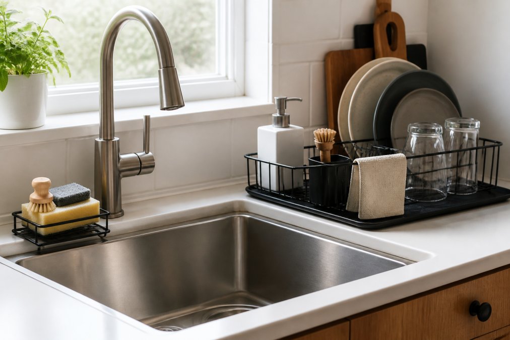 How to Organize Small Kitchen Sink Area