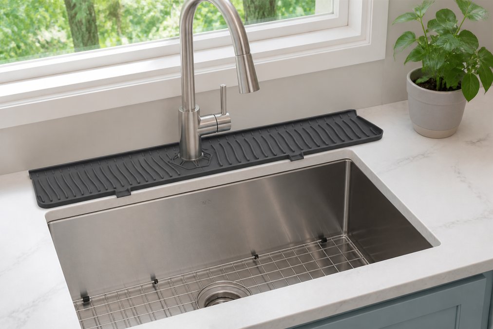 Keep Your Kitchen Sink Area Dry Without Bulky Racks