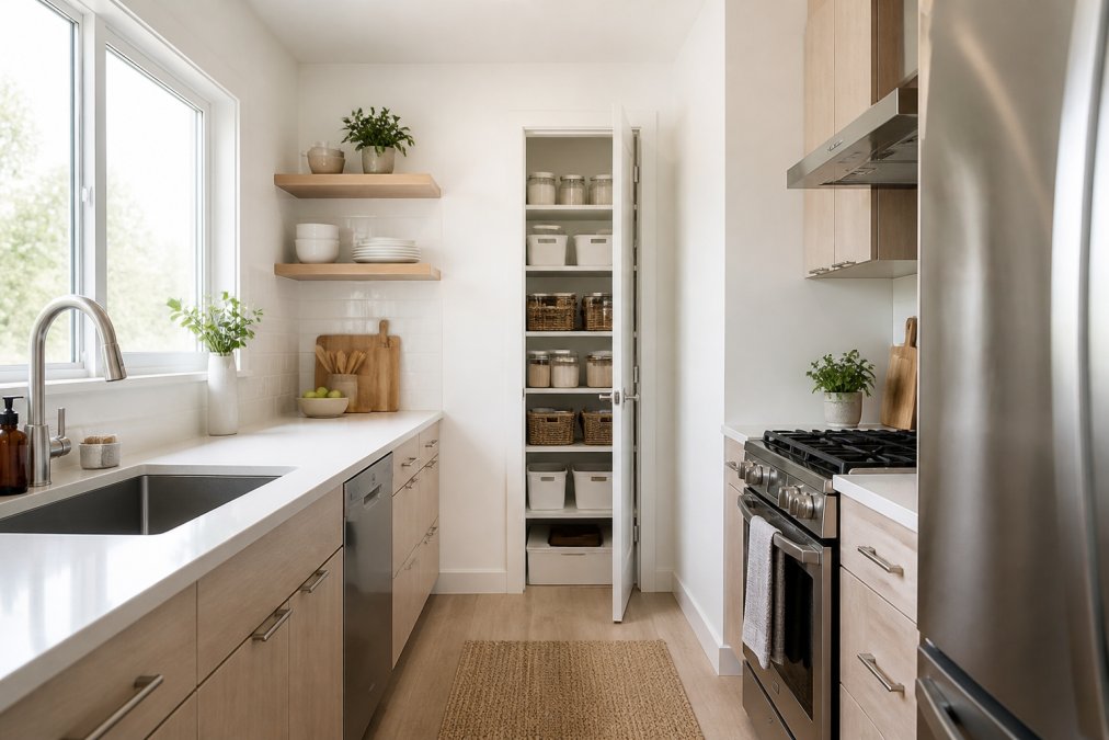 Make a Small Kitchen Look Bigger With Organization