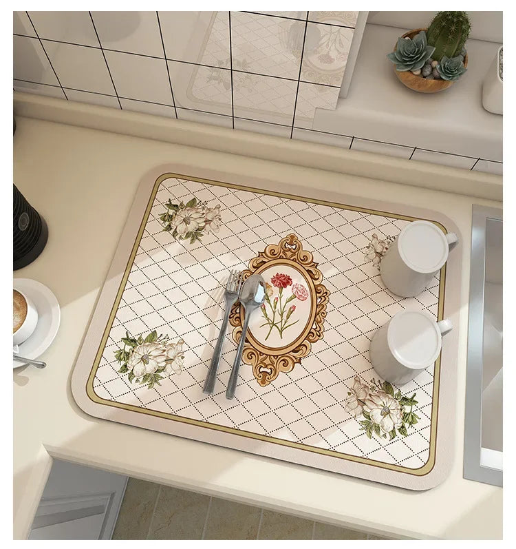 Sinkelle DryStone Quick-Dry Kitchen Mat