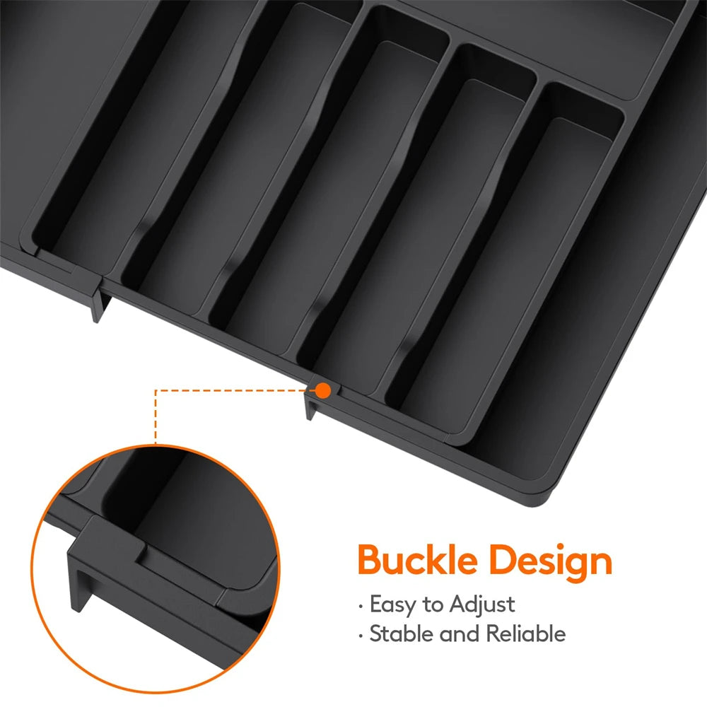 Sinkelle FlexiTray Adjustable Silverware Organizer