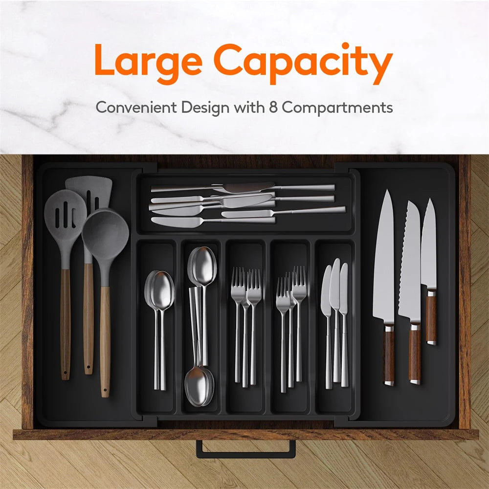 Sinkelle FlexiTray Adjustable Silverware Organizer