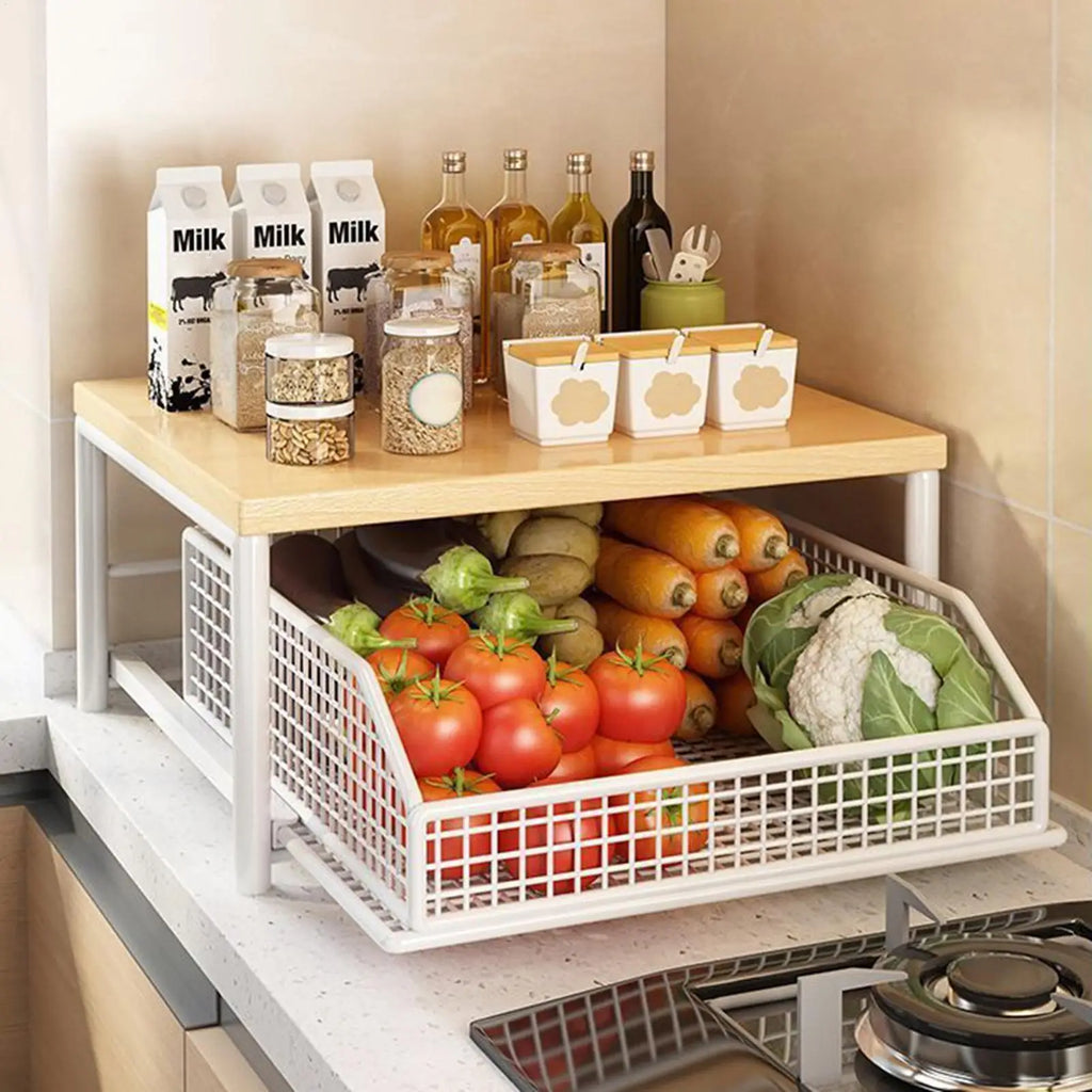 Sinkelle 2-Tier Pantry Storage Rack