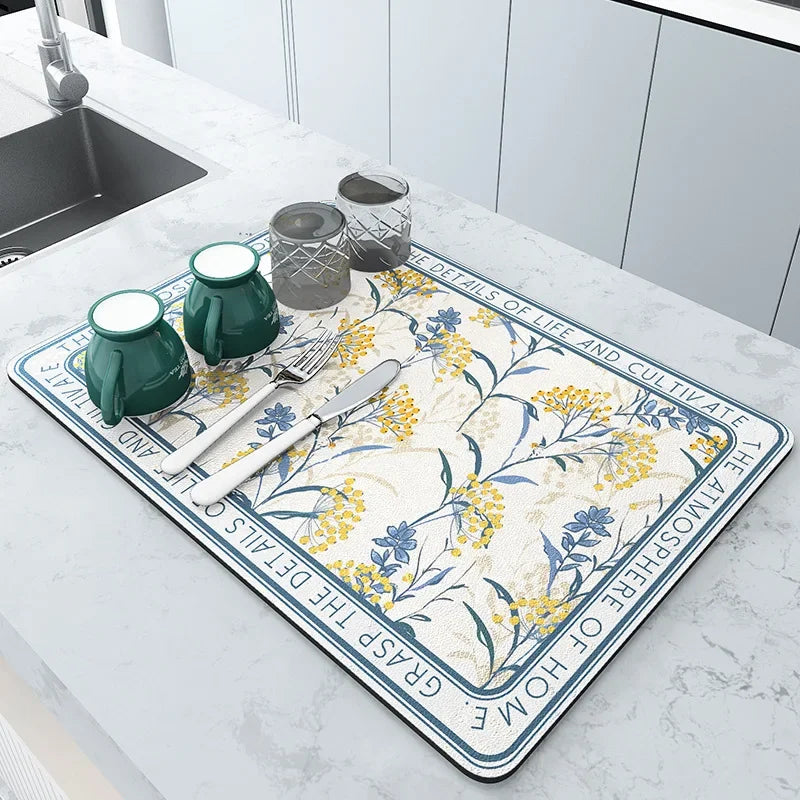Sinkelle DryStone Quick-Dry Kitchen Mat