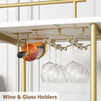 Sinkelle LuxeServe 3-Tier Rolling Bar Cart