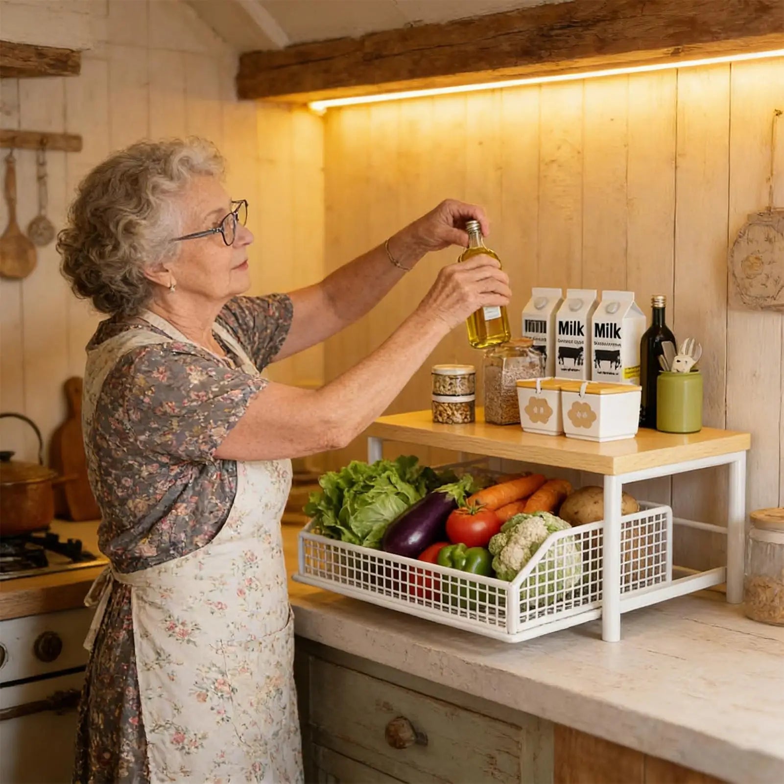 Sinkelle 2-Tier Pantry Storage Rack